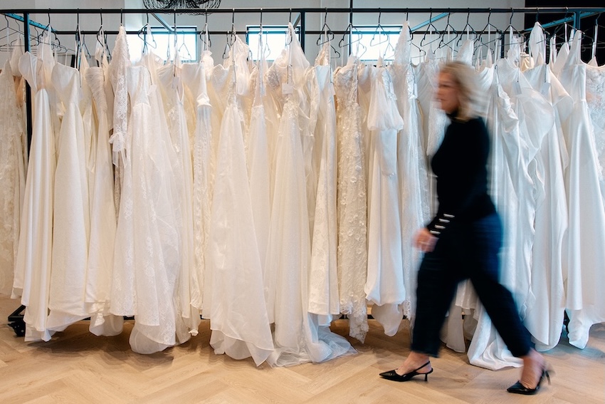 Inside Asher Lane Bridal in Bonham, TX, serving North Texas and Texoma brides