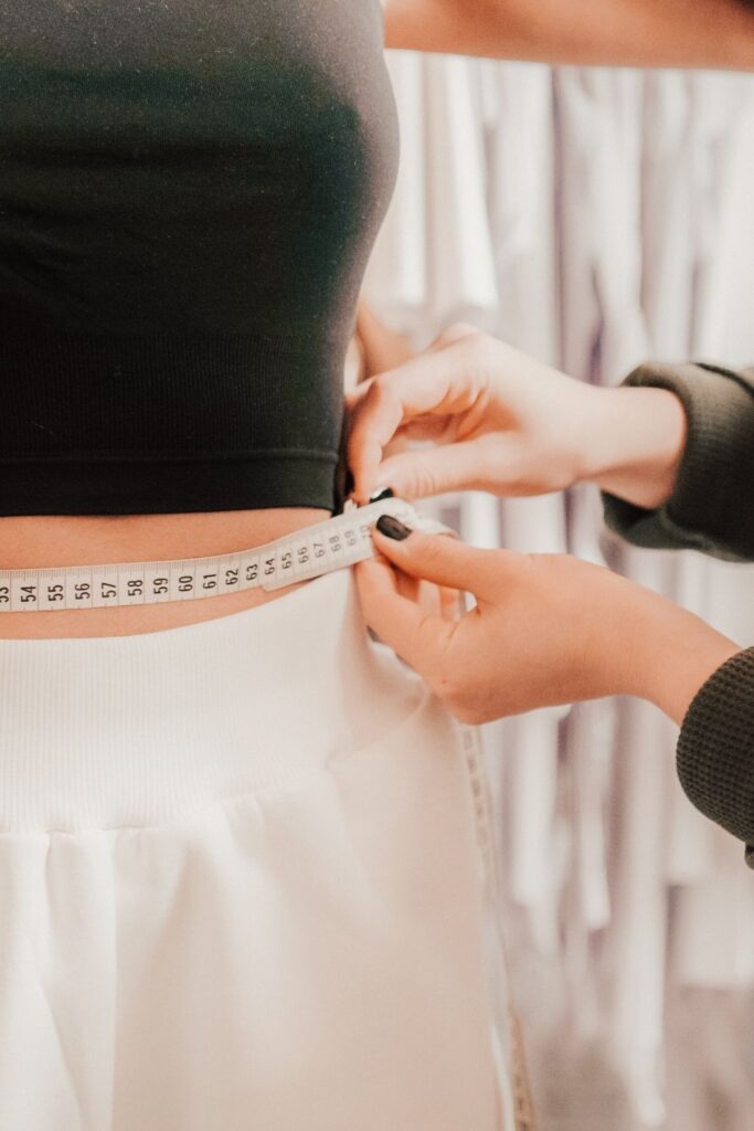 Wedding Dress measurements at Asher Lane Bridal shop in Bonham, TX