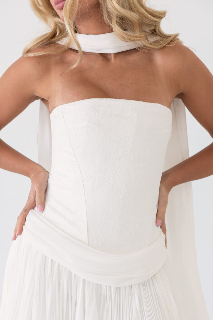 Asher Lane Bridal Shop in Bonham Tx affordable wedding dresses with scarfs and a