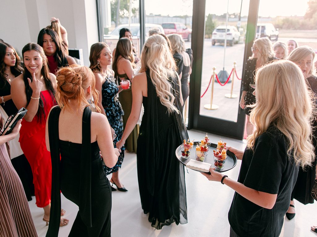 Brides in north texas and Dallas at fashion night for a cause event at asher lane bridal shop in bonham tx